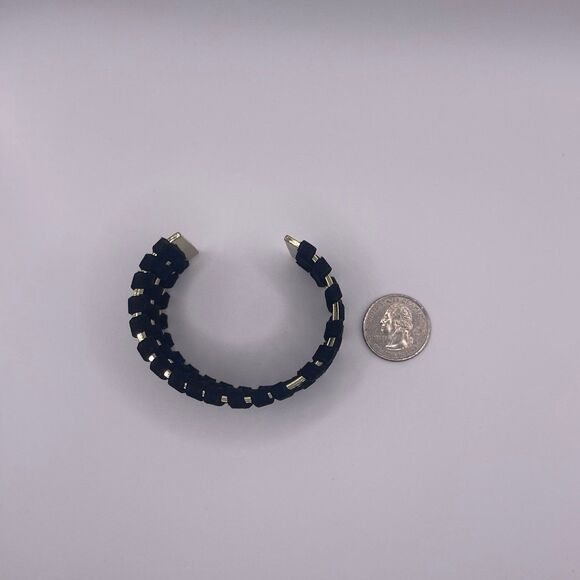 Victoria's Secret Women's Vintage Suede Interlocking Cuff Bangle Bracelet - Picture 4 of 8